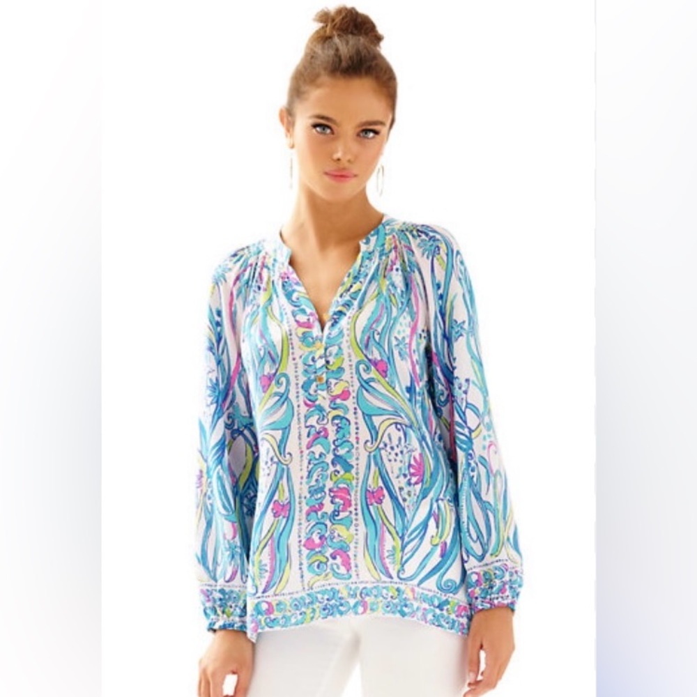Lilly PulitzerElsa Top in Swinging Monkey Print